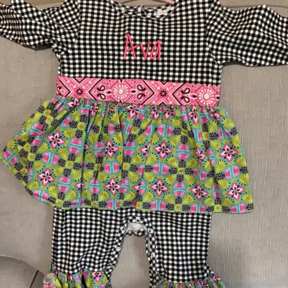 Ricrac and ruffles romper